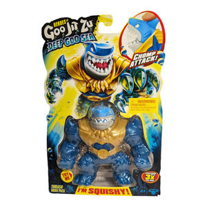 2023 GOO JIT ZU Deep Goo Sea THRASH Shark Chomp Attack Squishy Toy Figure NEW